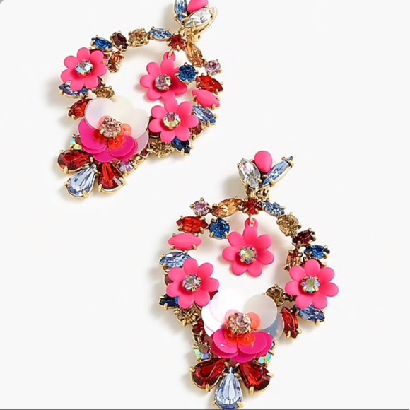 J. Crew Jewelry - J Crew Floral Statement Earrings NEW